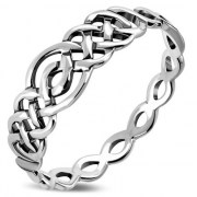 All Around Plain Celtic Knot Silver Ringת רפ781